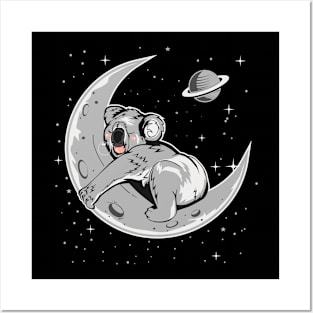 koala sleep moon Posters and Art